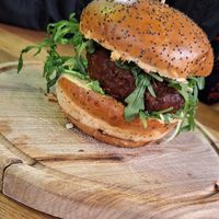 Italian burger with beyond meat patty (10,80€) at Submarine Burger in Rijeka