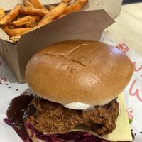 Sticky burger at Really Happy Chicken in Brighton