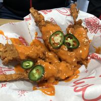 Buffalo chicken wings  at Really Happy Chicken in Brighton