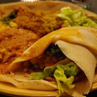 Mixed vegan plate. at Lalibela in Ingolstadt