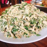 Shredded chicken milling at Huong Sen in Hanoi