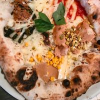 Salsiccia e friarielli + mimosa + mortadella + margherita at Spicchi d'Autore in Naples