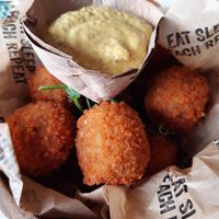 Vegan bitterballen at Habana Beach in The Hague