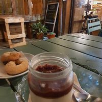 Cheescake vegana at Brio in Tarifa