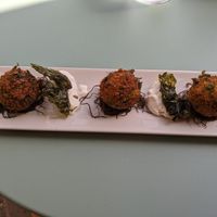 Vegan seaweed croquettes at Brio in Tarifa