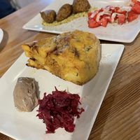 Tortilla de patatas vegana con alioli de ajo negro   at Brio in Tarifa