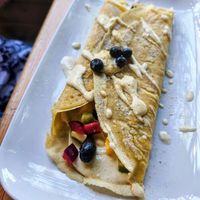 Ricota fruits Crepe vegan  at Brio in Tarifa