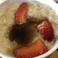Oatmeal with Brown Sugar, Syrup, & Fresh Fruit at Walt Disney World - Contempo Cafe in Lake Buena Vista