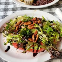 Watermelon “steak” salad  at Cowgirl BBQ in Santa Fe