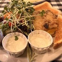 Vegetarian butternut squash casserole  at Cowgirl BBQ in Santa Fe