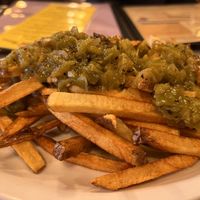 Green chile fries - OMG so good  at Cowgirl BBQ in Santa Fe