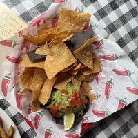 Nachos and guacamole 🥑   at Cowgirl BBQ in Santa Fe