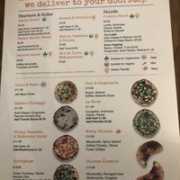 Menu at The Pizza Room in South East London