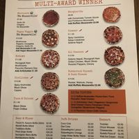 Menu at The Pizza Room in South East London