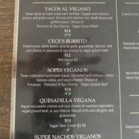 Great vegan selections  at Maria's Mexican Restaurant in South Lake Tahoe