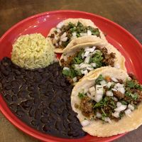 Vegan ground beef tacos  at Maria's Mexican Restaurant in South Lake Tahoe