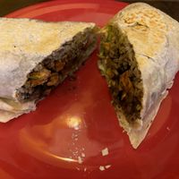 Vegan chicken burritoos  at Maria's Mexican Restaurant in South Lake Tahoe