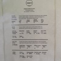 Food menu 2 at Oppa in St Andrews