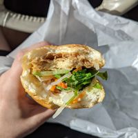 #5 Grilled Gluten Ham at  Van Nien Vegan Baguette Food Coffee Tea in Portland