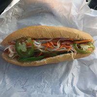 Vegan Grilled Ham Banh Mi at  Van Nien Vegan Baguette Food Coffee Tea in Portland
