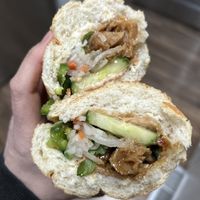 Lemongrass Chicken Bahn Mi  at  Van Nien Vegan Baguette Food Coffee Tea in Portland