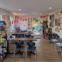 interior at  Van Nien Vegan Baguette Food Coffee Tea in Portland