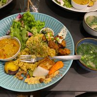 Lunch Plate with soup at Vegeto LIKO in Sendai