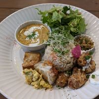 Lunch special with oil free curry at Vegeto LIKO in Sendai