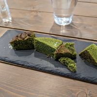 Matcha cake at Vegeto LIKO in Sendai
