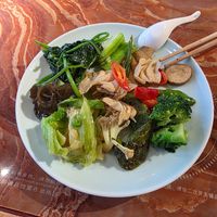 Lots of green veggies! at RúShì Shū 如是蔬 in Sanya
