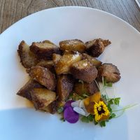 Delicious baked mushrooms with a crust! Makes it hard outside and soft inside.  at RúShì Shū 如是蔬 in Sanya