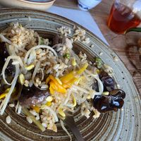 Delicious brown rice with beans and mushrooms at RúShì Shū 如是蔬 in Sanya