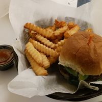 Cheezy quinoa burger with French fries #Veganuary at Loving Hut - Ledgewood in Ledgewood