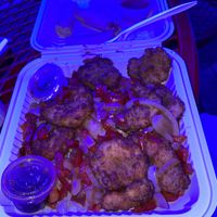 Prawns and rice at Loving Hut - Ledgewood in Ledgewood