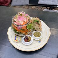 Salmon salad  at Cafe Fleuri in Odense