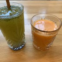 Kiwi-mint lemonade & multivitamins boost #Veganuary at Carli's Coffee in Echternach