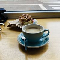 Coffee with oat milk  at Carli's Coffee in Echternach