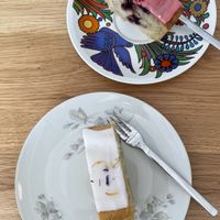 Lemon cake and raspberry cake   at Carli's Coffee in Echternach