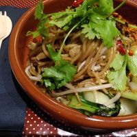 Stegte nudler med tofu - vegansk  at La Tre Vietnamese Street Kitchen in Copenhagen