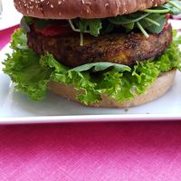 Vegan burger at Das Meyers in Cochem