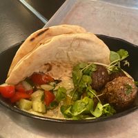 Felucian Kefta and Hummus Garden Spread
Plant-based Meatballs, Herb Hummus, Tomato-Cucumber Relish, Pita at Walt Disney World - Docking Bay 7 Food and Cargo in Lake Buena Vista