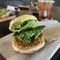 Breakfast sandwich   at Squally's Cafe in Las Vegas