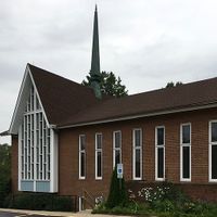 Church where farmers market is held.  at Stow Farmers Market in Stow