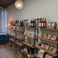 Display shelves at River-Sea Chocolates in Chantilly