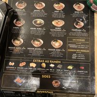 The menu (choose Futsumen for vegan noodles )  at Ramen Ya in Nantes