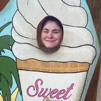 Cute photo op  at Sweet Journey Soft Serve in Kailua Kona