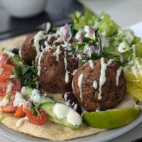 Falafel dish at Sweet Journey Soft Serve in Kailua Kona