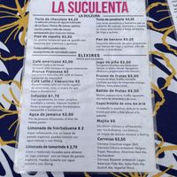 Menu 3  at La Suculenta in Guayaquil