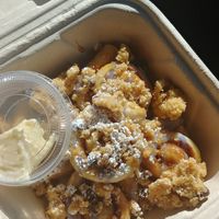 Mini snails with cookie dough, carmel, and purple frosting at Hail Snail in Portland