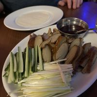 Mock Duck Pancakes  at The Orchid Vegan Restaurant in York